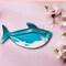 8 Count Shark Party Shark Shaped Paper Dessert Plates for Kids Birthday Under The Sea Theme